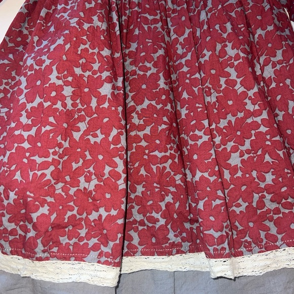 Isobella & Chloe girls size 4T burgundy shabby chic Autumn long sleeve Dress - Picture 6 of 10